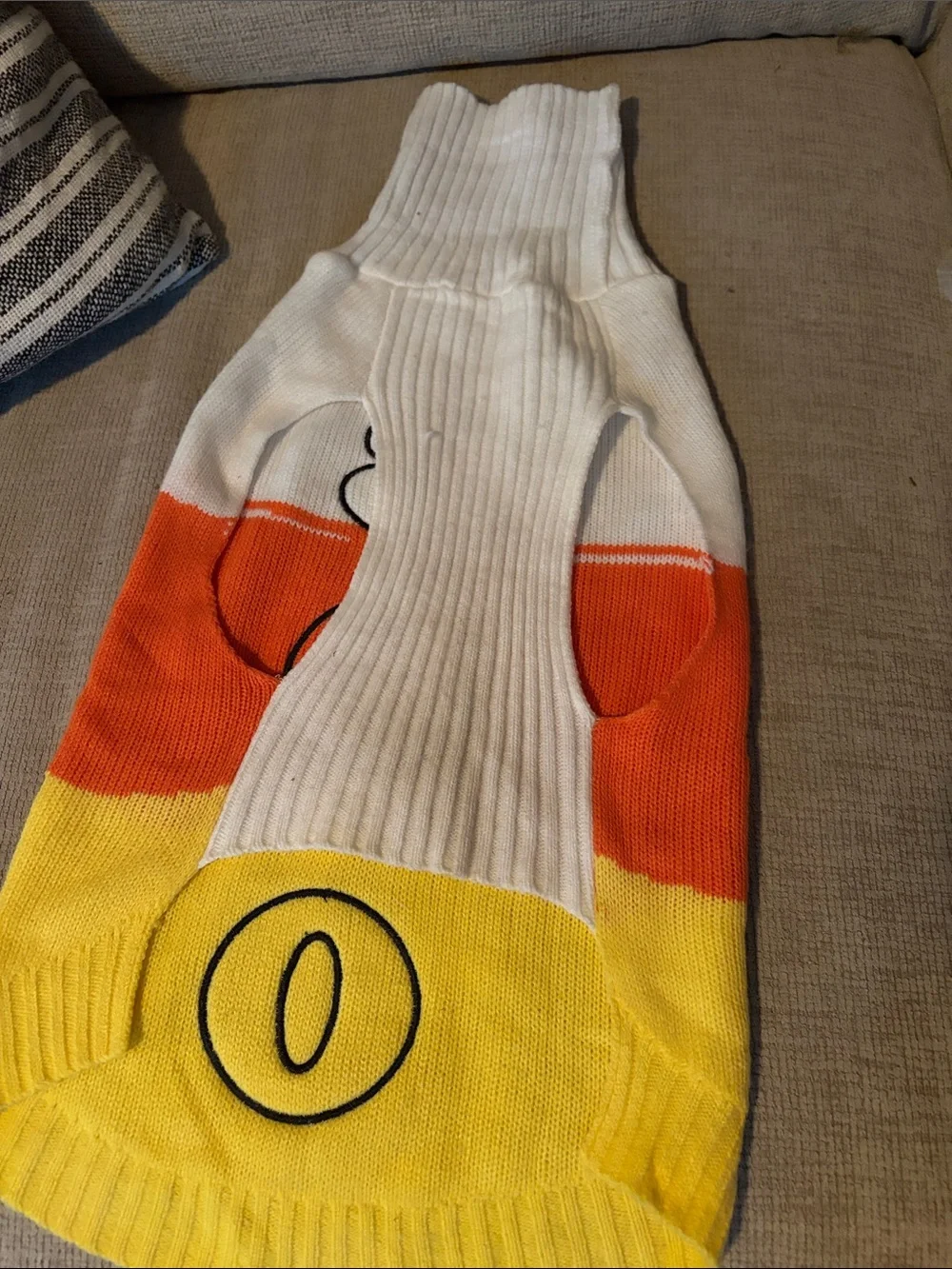 Candy Corn 'BOO' DOG Costume Sweater